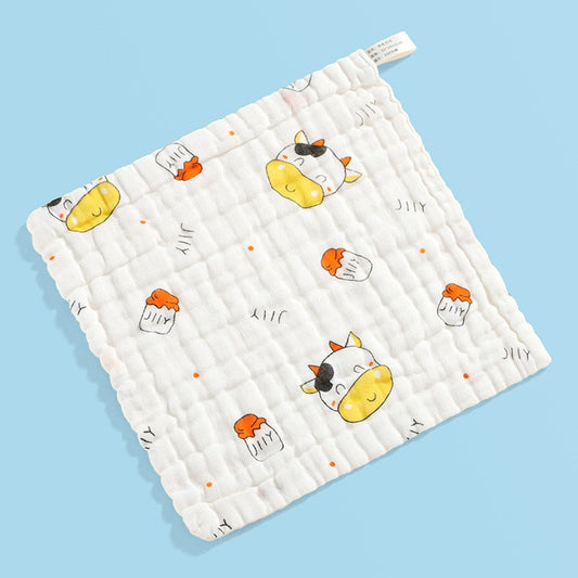 100% Cotton 6 Layers Baby Handkerchief in Square 25*25cm #H104